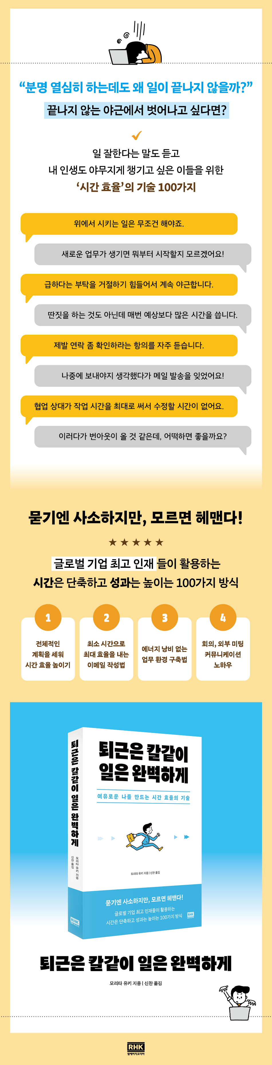 퇴근은 칼같이 일은 완벽하게 - 여유로운 나를 만드는 시간 효율의 기술 - 영풍문고